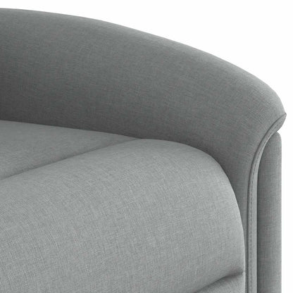 Zvedací Polohovací Křeslo Světle Šedé Textil Světle Šedá
