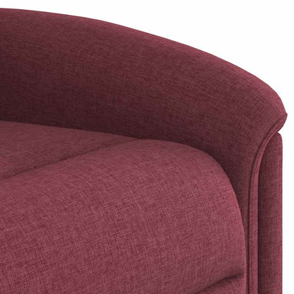 Zvedací Masážní Polohovací Křeslo Vínové Textil Vínová Červená