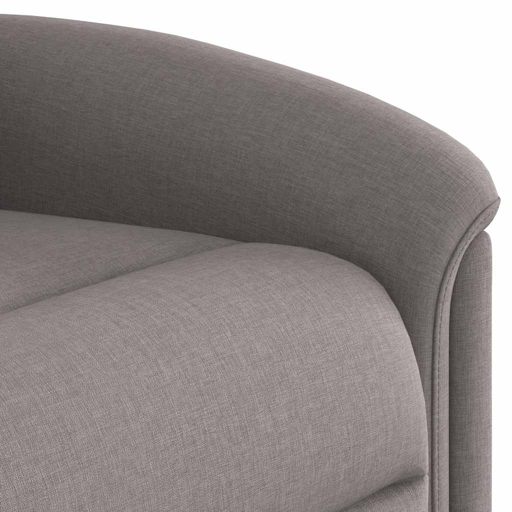 Zvedací Masážní Polohovací Křeslo Textil Taupe