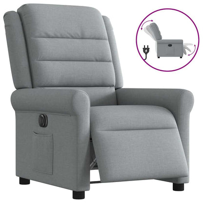 Polohovací Křeslo Světle Šedé Textil Světle Šedá