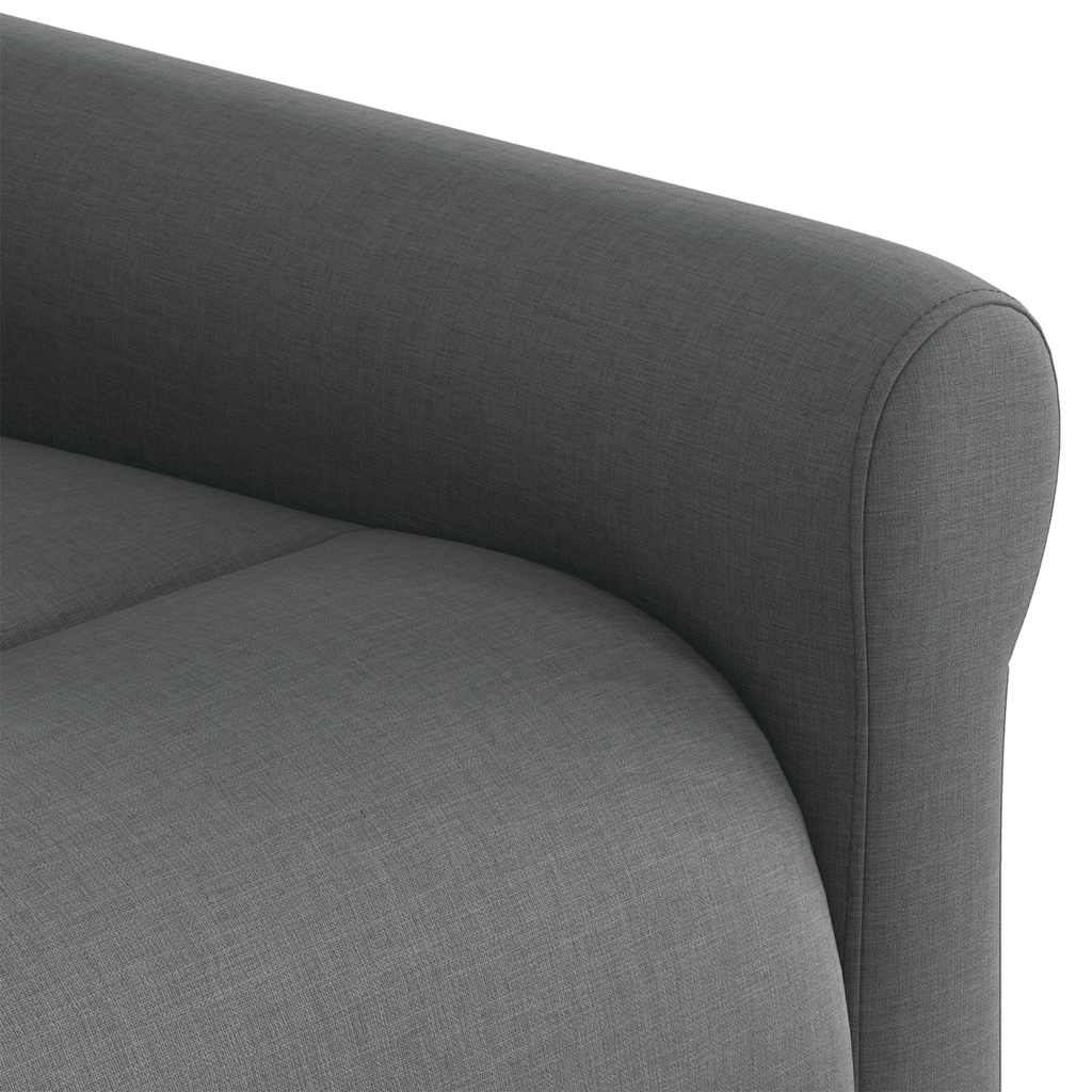 Zvedací Polohovací Křeslo Tmavě Šedé Textil Tmavě Šedá