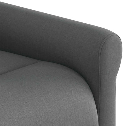 Zvedací Polohovací Křeslo Tmavě Šedé Textil Tmavě Šedá