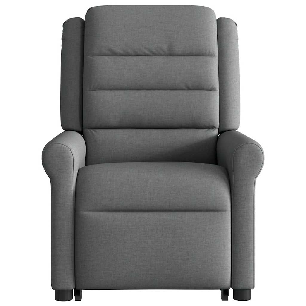 Zvedací Polohovací Křeslo Tmavě Šedé Textil Tmavě Šedá