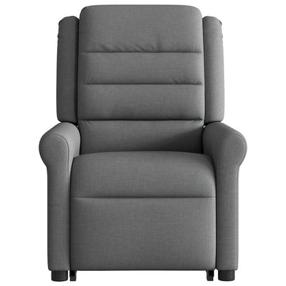 Zvedací Polohovací Křeslo Tmavě Šedé Textil Tmavě Šedá
