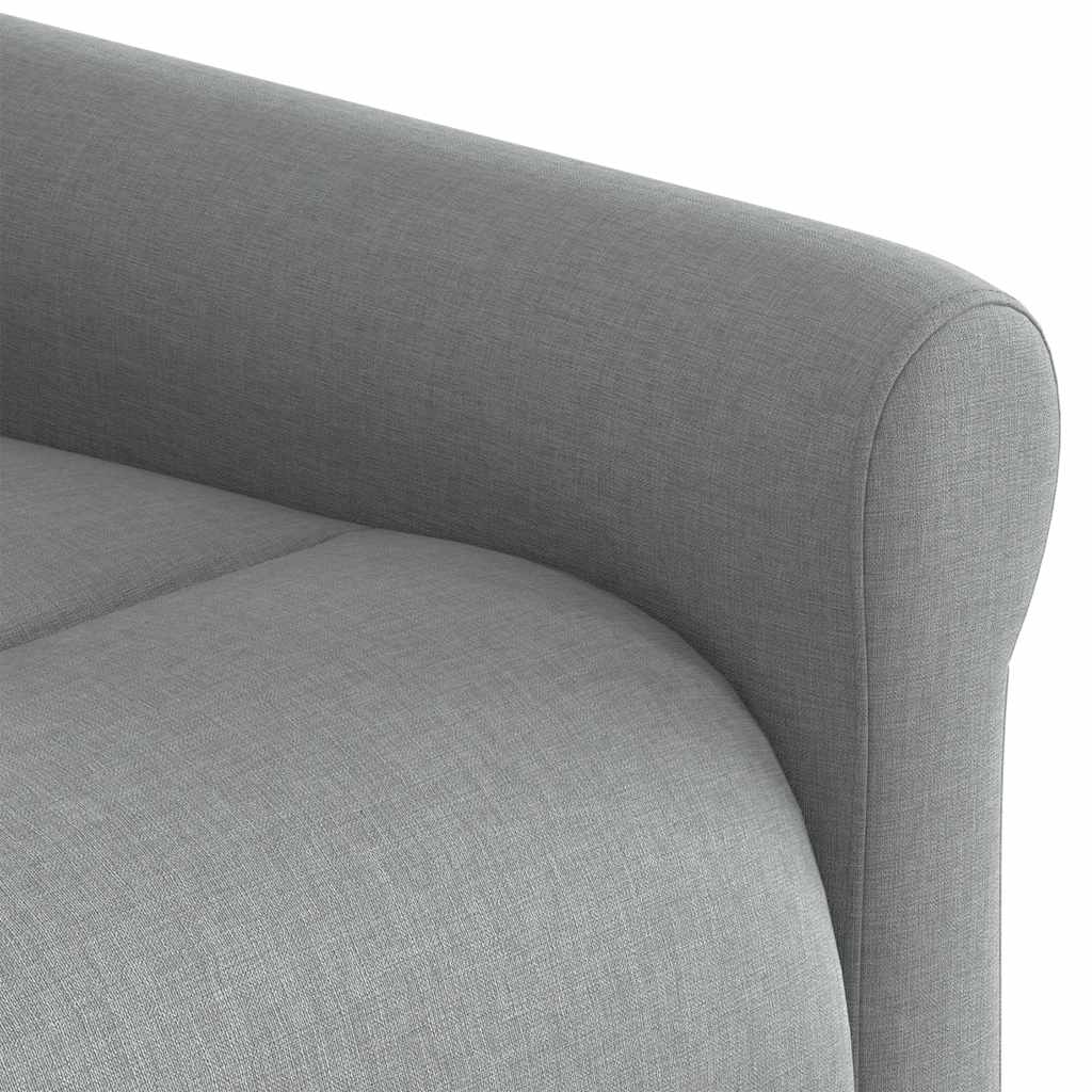 Zvedací Polohovací Křeslo Světle Šedé Textil Světle Šedá