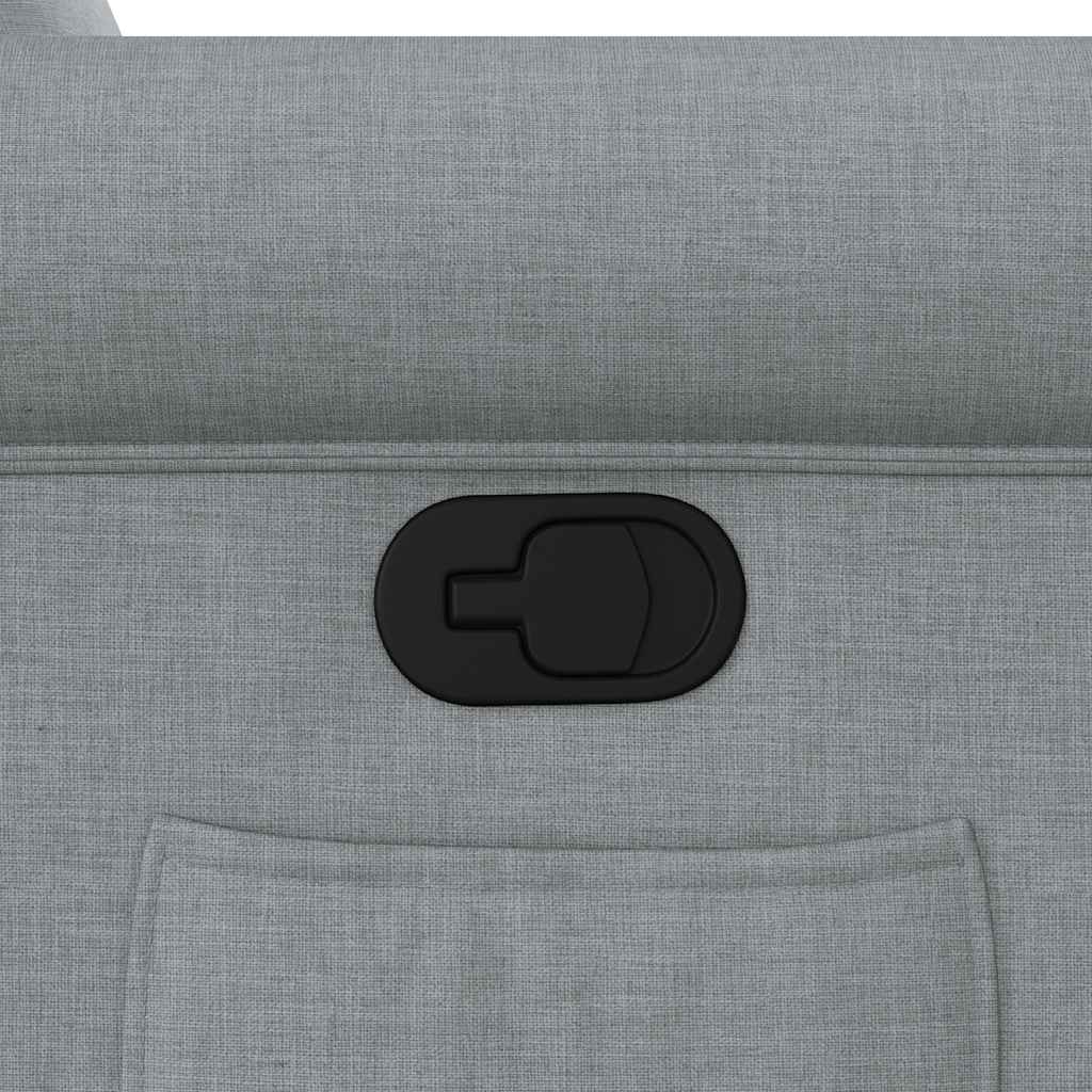Zvedací Polohovací Křeslo Světle Šedé Textil Světle Šedá