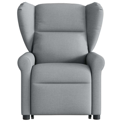 Zvedací Polohovací Křeslo Světle Šedé Textil Světle Šedá