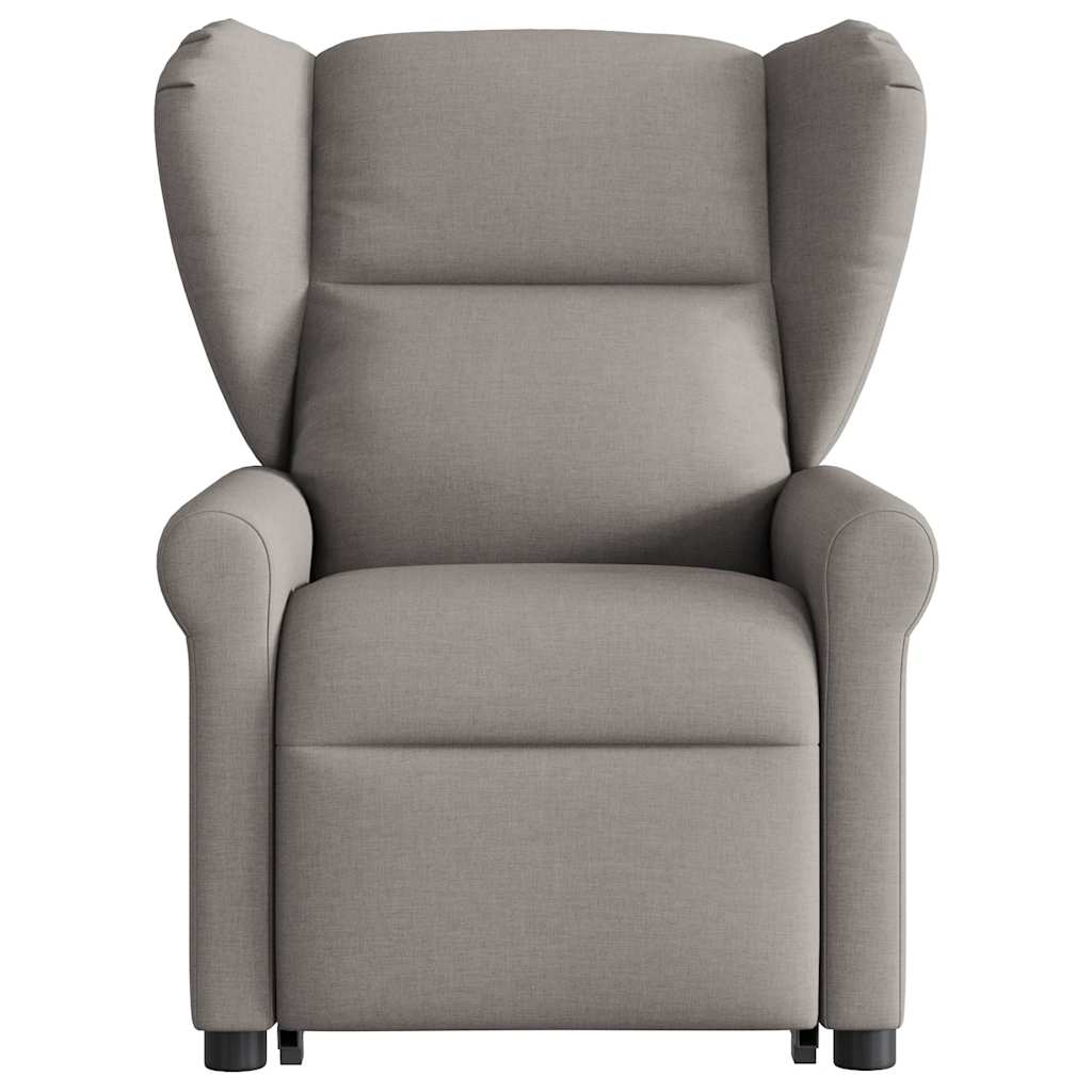 Zvedací Polohovací Křeslo Textil Taupe