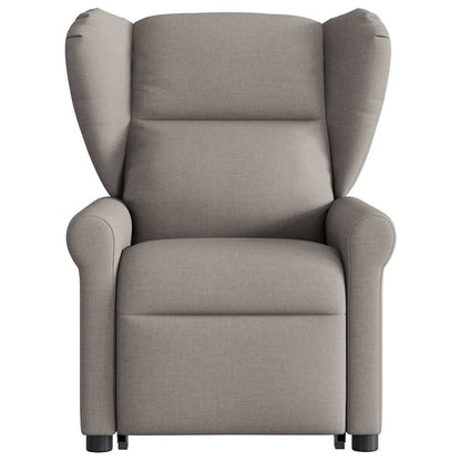 Zvedací Polohovací Křeslo Textil Taupe