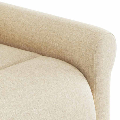 Zvedací Polohovací Křeslo Krémové Textil Krémová