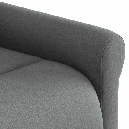 Elektrické Zvedací Polohovací Křeslo Tmavě Šedé Textil Tmavě Šedá