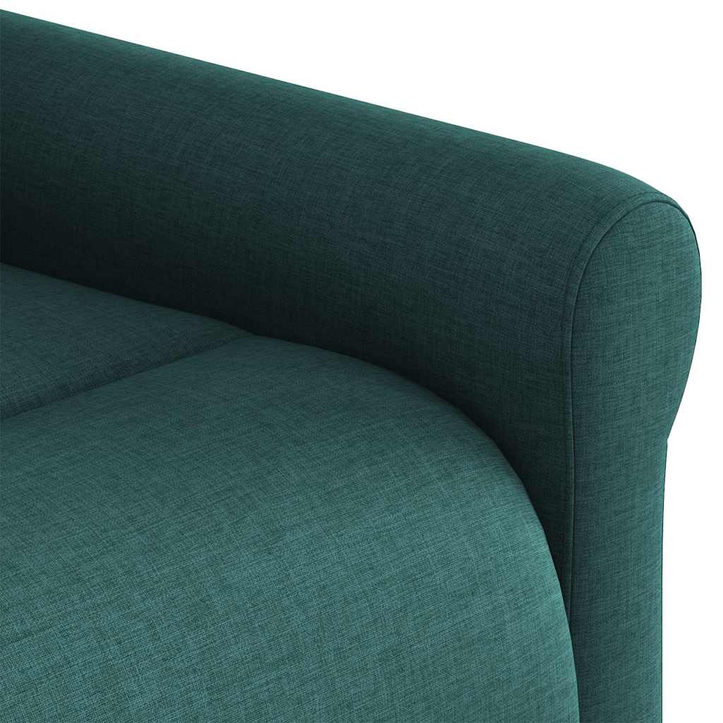 Elektrické Zvedací Masážní Polohovací Křeslo Zelené Textil Tmavě Zelená