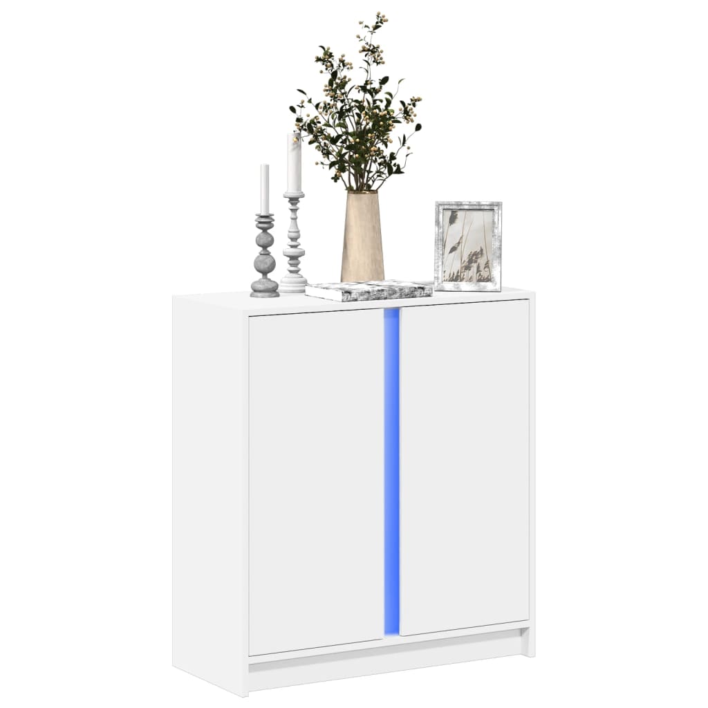 Příborník S Led 77 X 34 X 85 Cm Kompozitní Dřevo