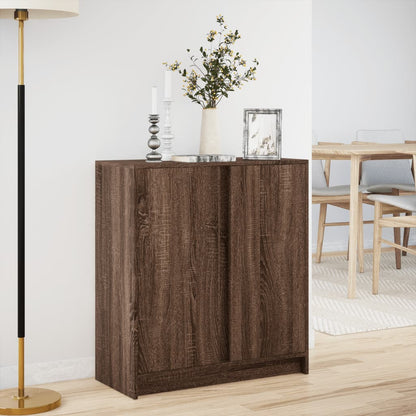 Příborník S Led 77 X 34 X 85 Cm Kompozitní Dřevo