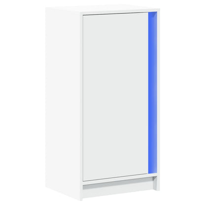 Příborník S Led Bílý 42,5 X 34 X 85 Cm Kompozitní Dřevo
