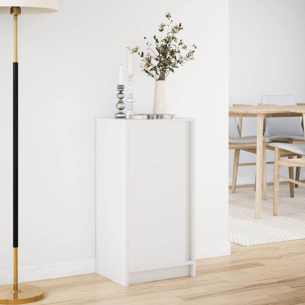 Příborník S Led Bílý 42,5 X 34 X 85 Cm Kompozitní Dřevo