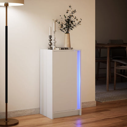 Příborník S Led Bílý 42,5 X 34 X 85 Cm Kompozitní Dřevo