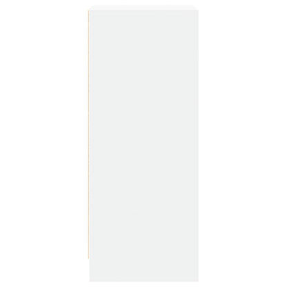 Příborník S Led Bílý 42,5 X 34 X 85 Cm Kompozitní Dřevo