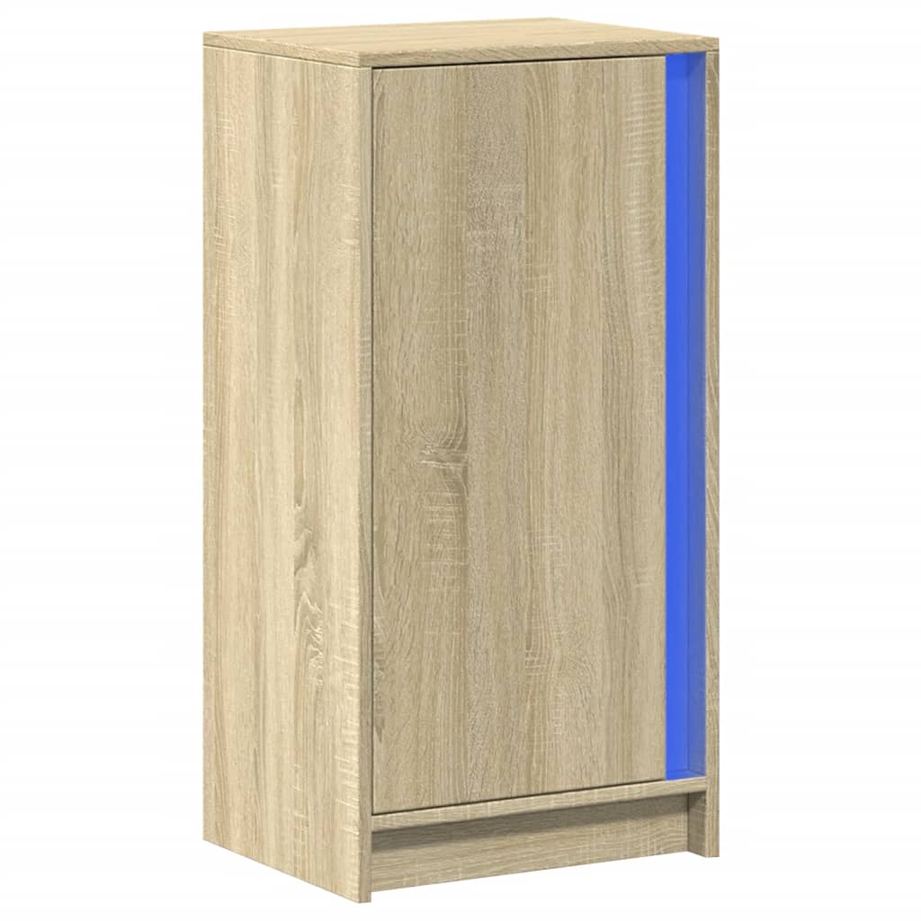 Příborník S Led Dub Sonoma 42,5 X 34 X 85 Cm Kompozitní Dřevo