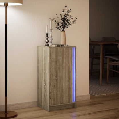 Příborník S Led Dub Sonoma 42,5 X 34 X 85 Cm Kompozitní Dřevo