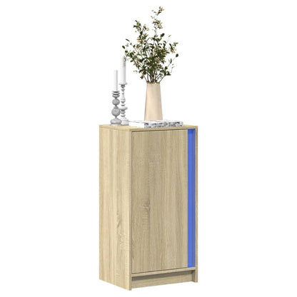 Příborník S Led Dub Sonoma 42,5 X 34 X 85 Cm Kompozitní Dřevo