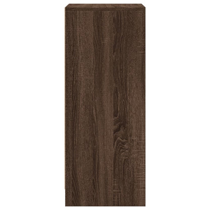 Příborník S Led Hnědý Dub 42,5 X 34 X 85 Cm Kompozitní Dřevo