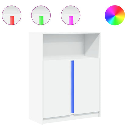 Příborník Led Bílý 77 X 34 X 100 Cm Kompozitní Dřevo