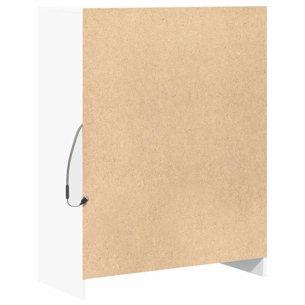 Příborník Led Bílý 77 X 34 X 100 Cm Kompozitní Dřevo