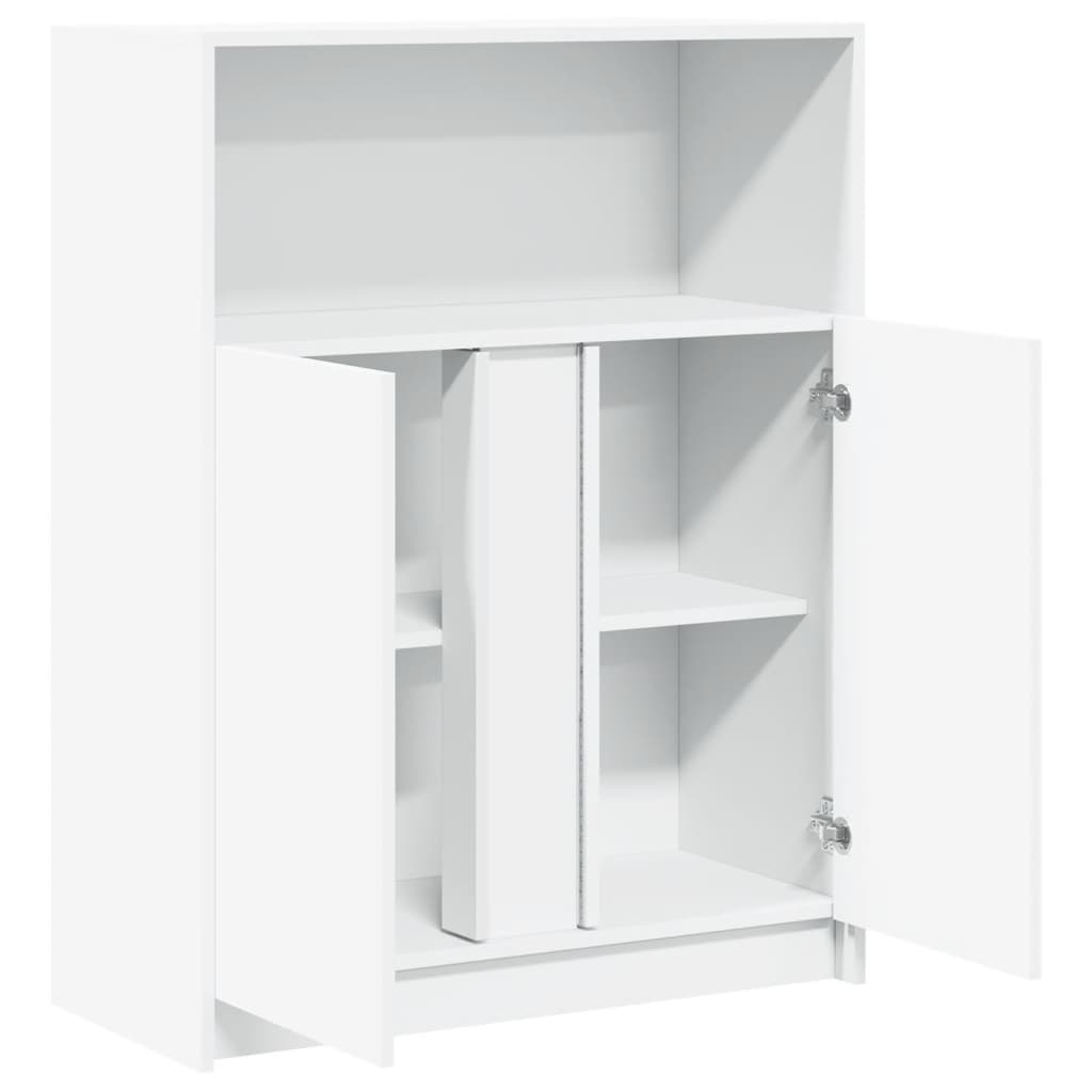 Příborník Led Bílý 77 X 34 X 100 Cm Kompozitní Dřevo