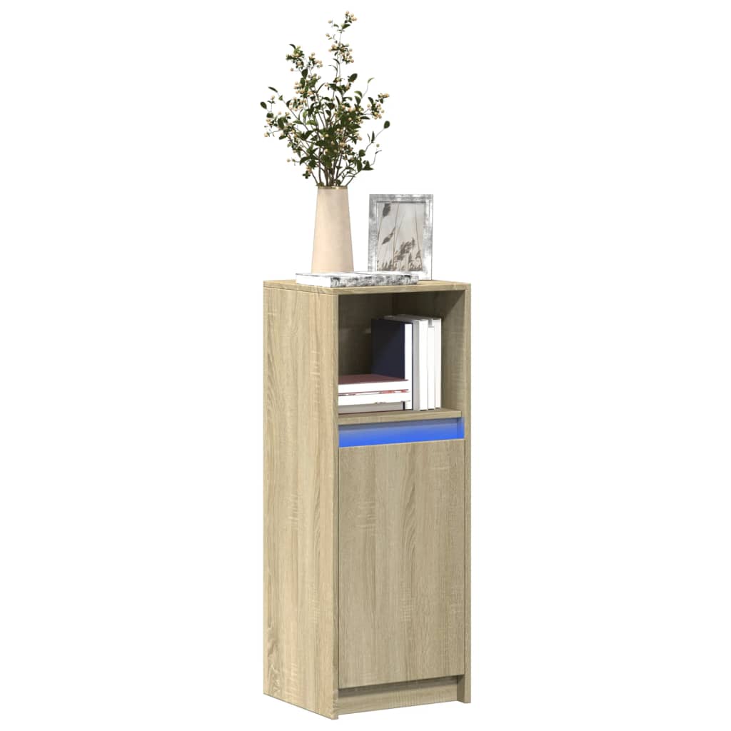 Příborník Led 38 X 34 X 100 Cm Kompozitní Dřevo