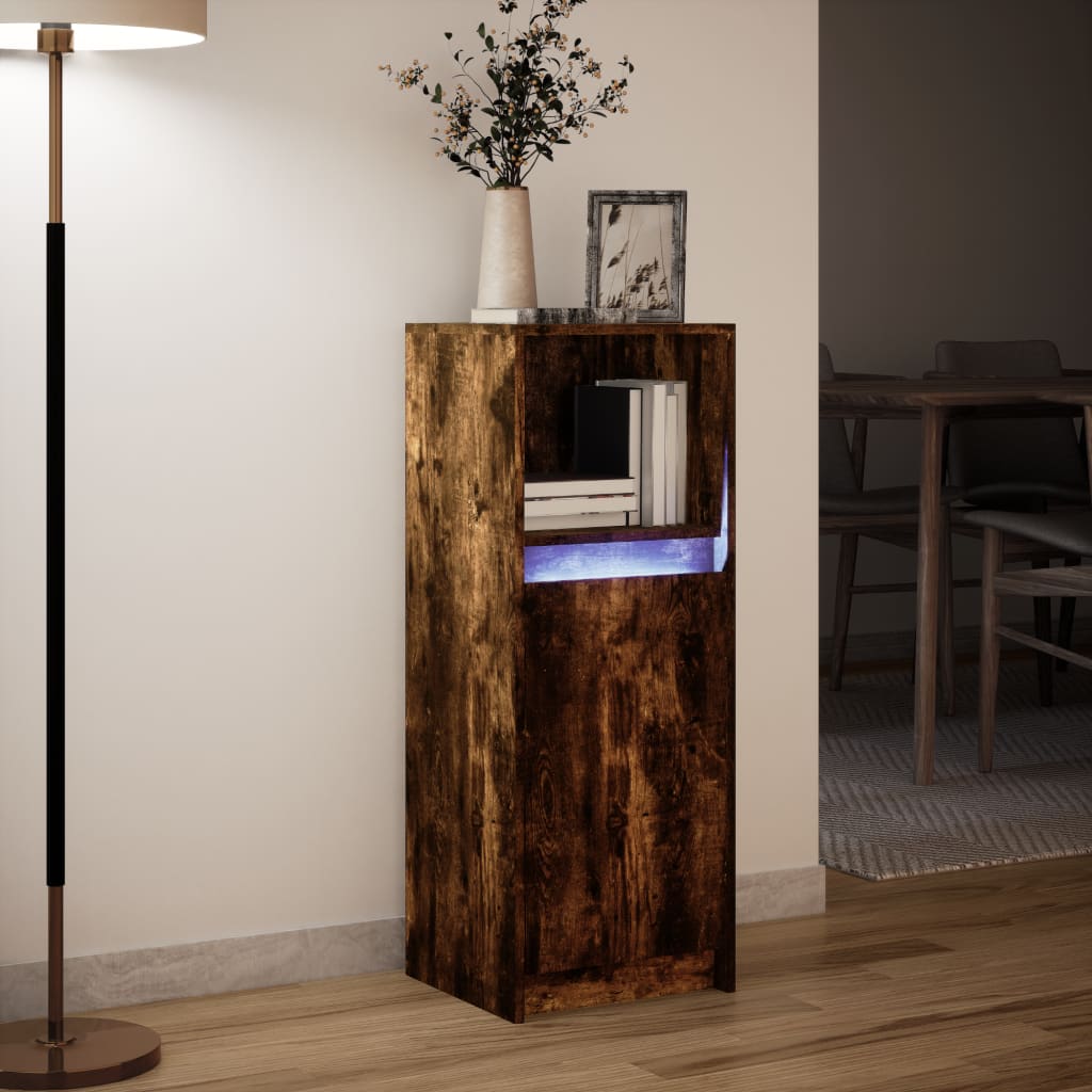 Příborník Led 38 X 34 X 100 Cm Kompozitní Dřevo