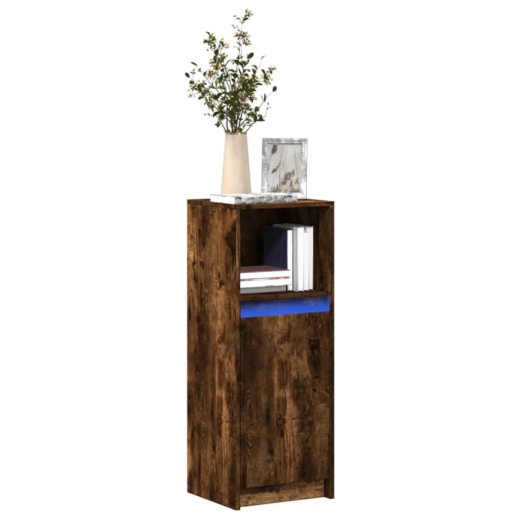 Příborník Led 38 X 34 X 100 Cm Kompozitní Dřevo