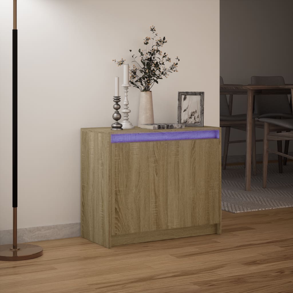 Příborník Led 72 X 34 X 61 Cm Kompozitní Dřevo