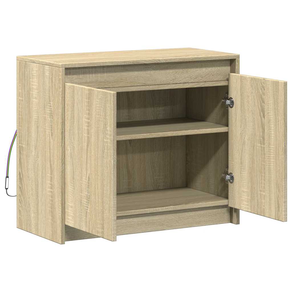 Příborník Led 72 X 34 X 61 Cm Kompozitní Dřevo