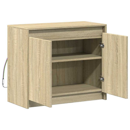 Příborník Led 72 X 34 X 61 Cm Kompozitní Dřevo