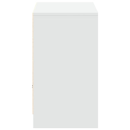 Tv Skříňka S Led Bílá 91 X 34 X 61 Cm Kompozitní Dřevo