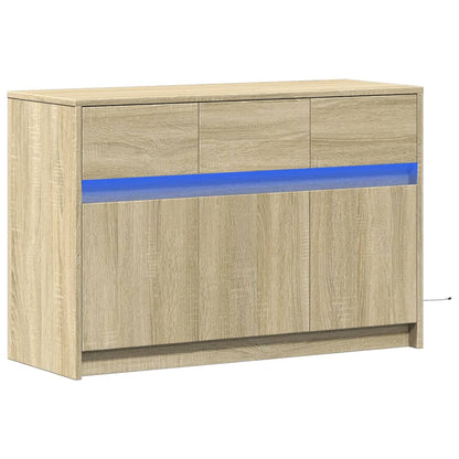Tv Skříňka S Led 91 X 34 X 61 Cm Kompozitní Dřevo