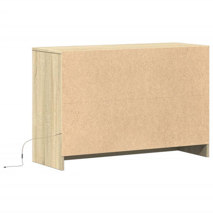 Tv Skříňka S Led 91 X 34 X 61 Cm Kompozitní Dřevo