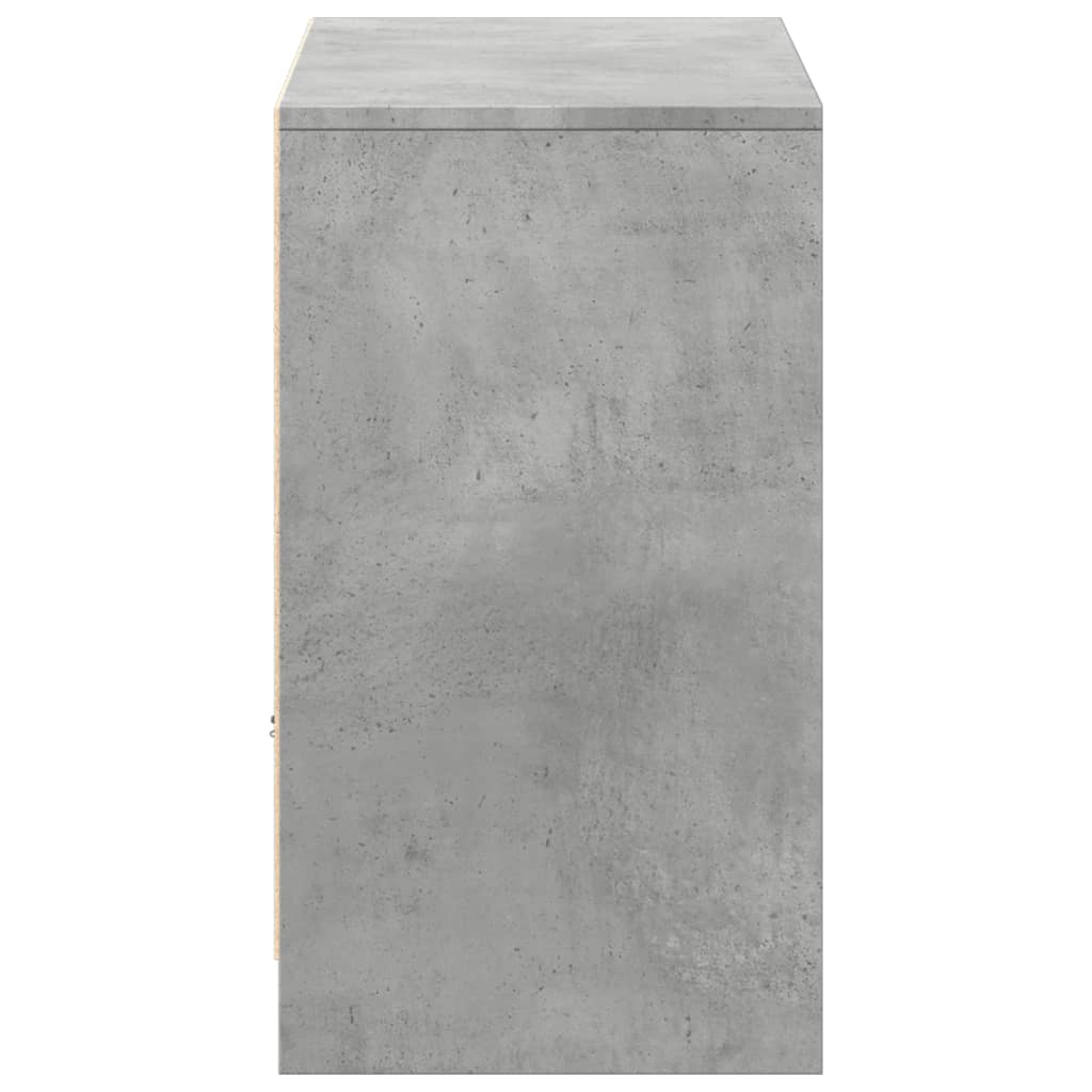 Tv Skříňka S Led Betonově Šedá 91 X 34 X 61 Cm Kompozitní Dřevo
