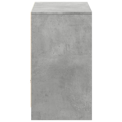 Tv Skříňka S Led Betonově Šedá 91 X 34 X 61 Cm Kompozitní Dřevo