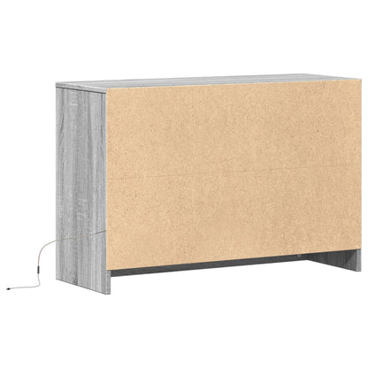 Tv Skříňka S Led Šedá Sonoma 91 X 34 X 61 Cm Kompozitní Dřevo