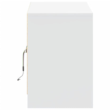 Tv Skříňka S Led Bílá 100 X 34 X 50 Cm Kompozitní Dřevo
