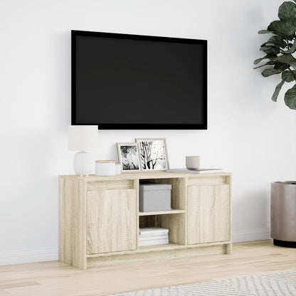 Tv Skříňka S Led Dub Sonoma 100 X 34 X 50 Cm Kompozitní Dřevo