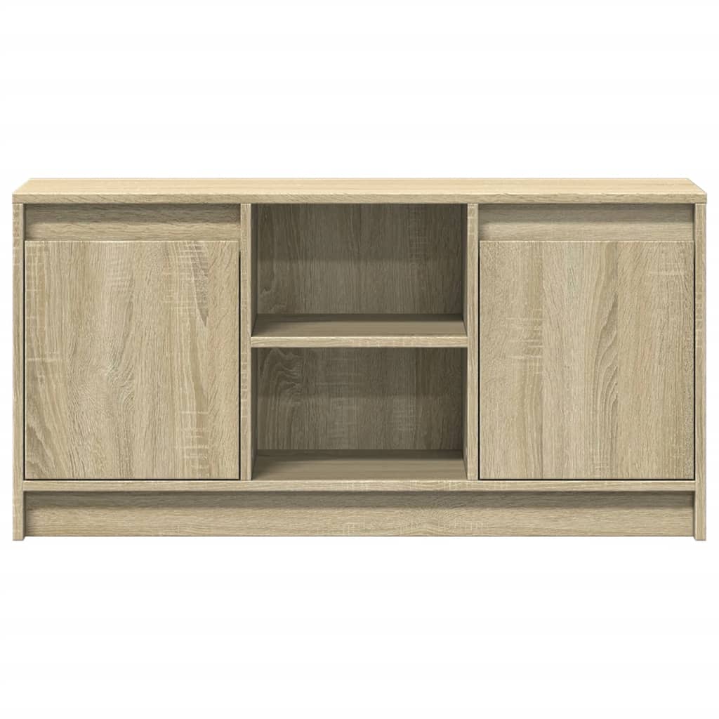 Tv Skříňka S Led Dub Sonoma 100 X 34 X 50 Cm Kompozitní Dřevo