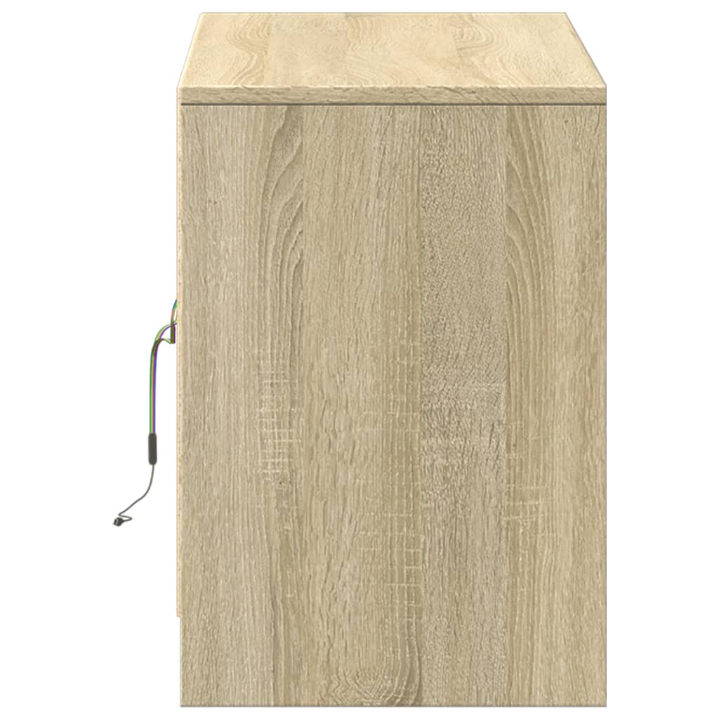 Tv Skříňka S Led Dub Sonoma 100 X 34 X 50 Cm Kompozitní Dřevo
