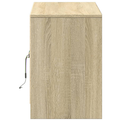 Tv Skříňka S Led Dub Sonoma 100 X 34 X 50 Cm Kompozitní Dřevo