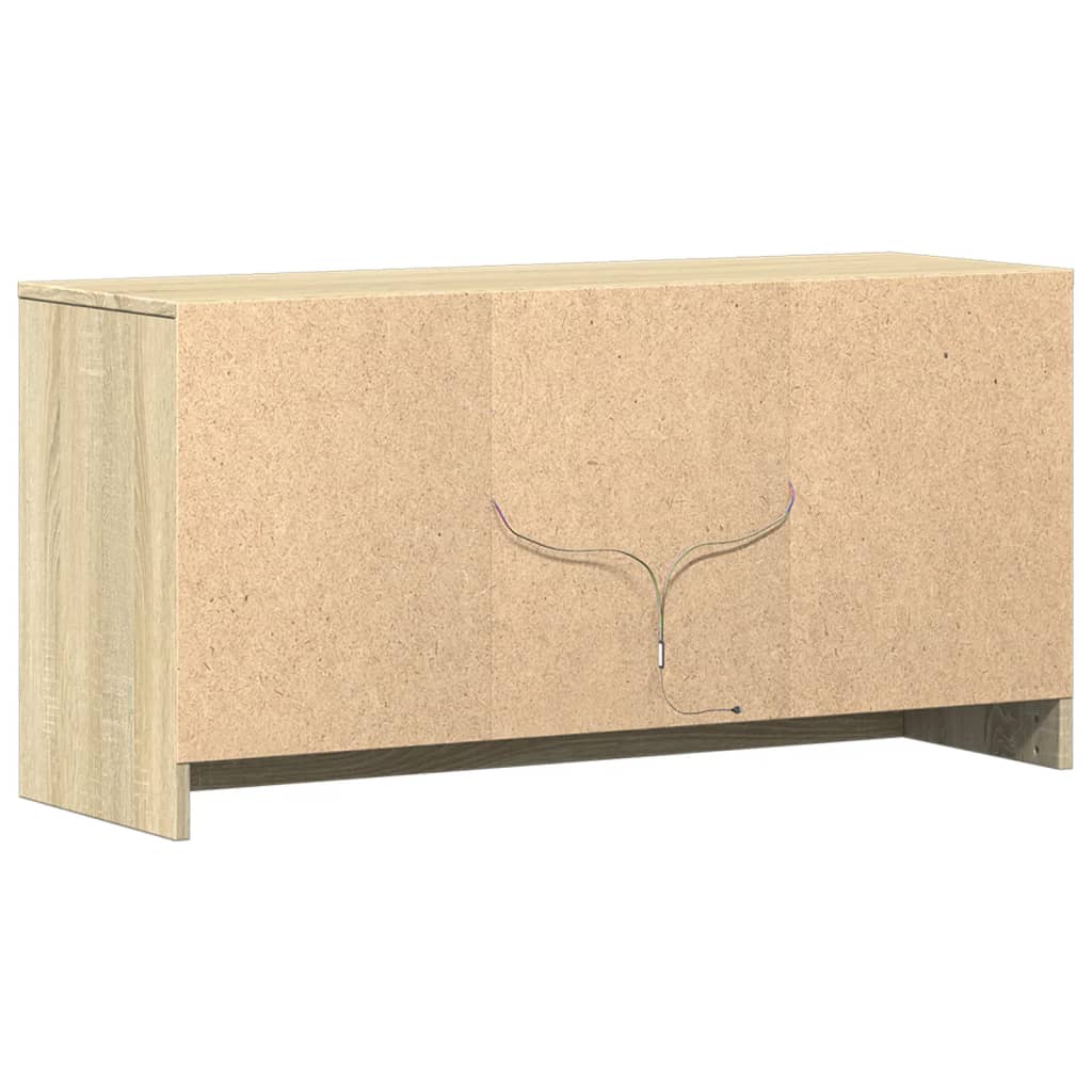 Tv Skříňka S Led Dub Sonoma 100 X 34 X 50 Cm Kompozitní Dřevo