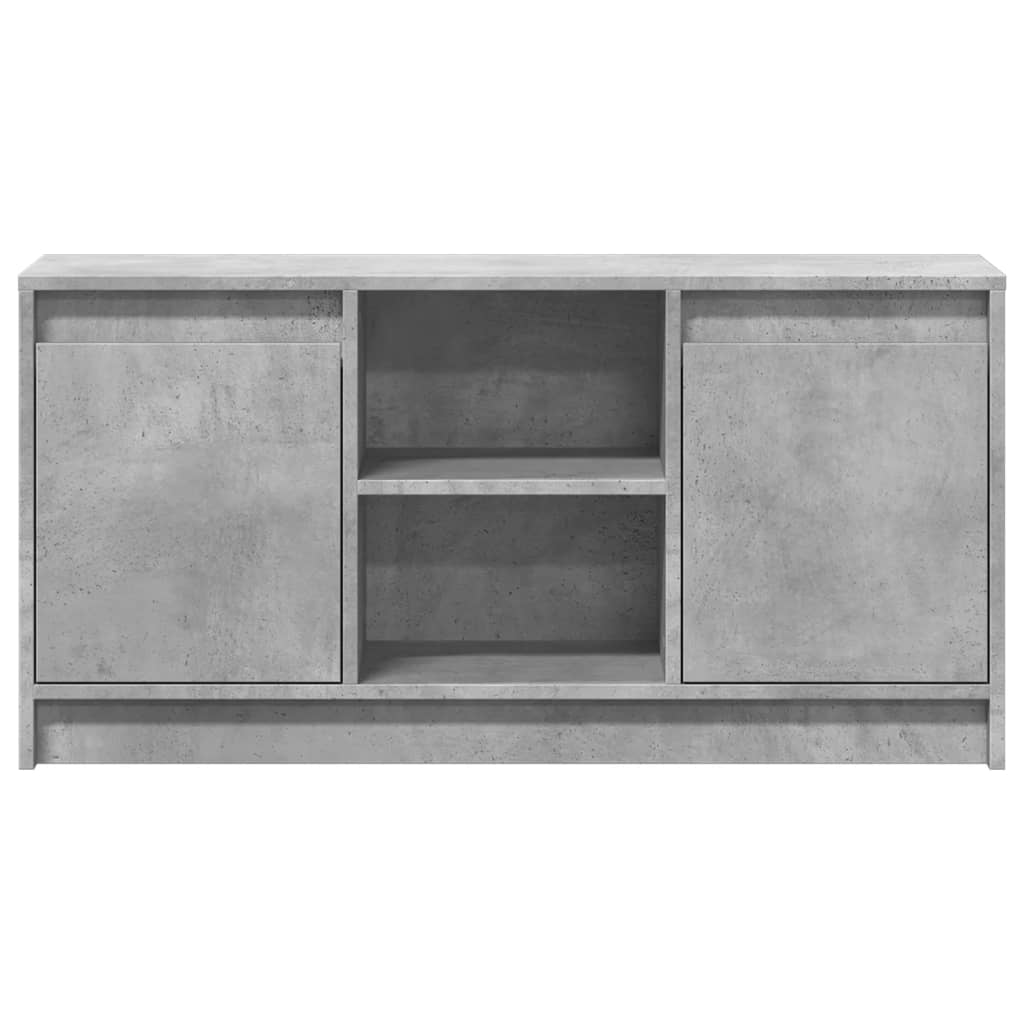 Tv Skříňka S Led Betonově Šedá 100X34X50 Cm Kompozitní Dřevo