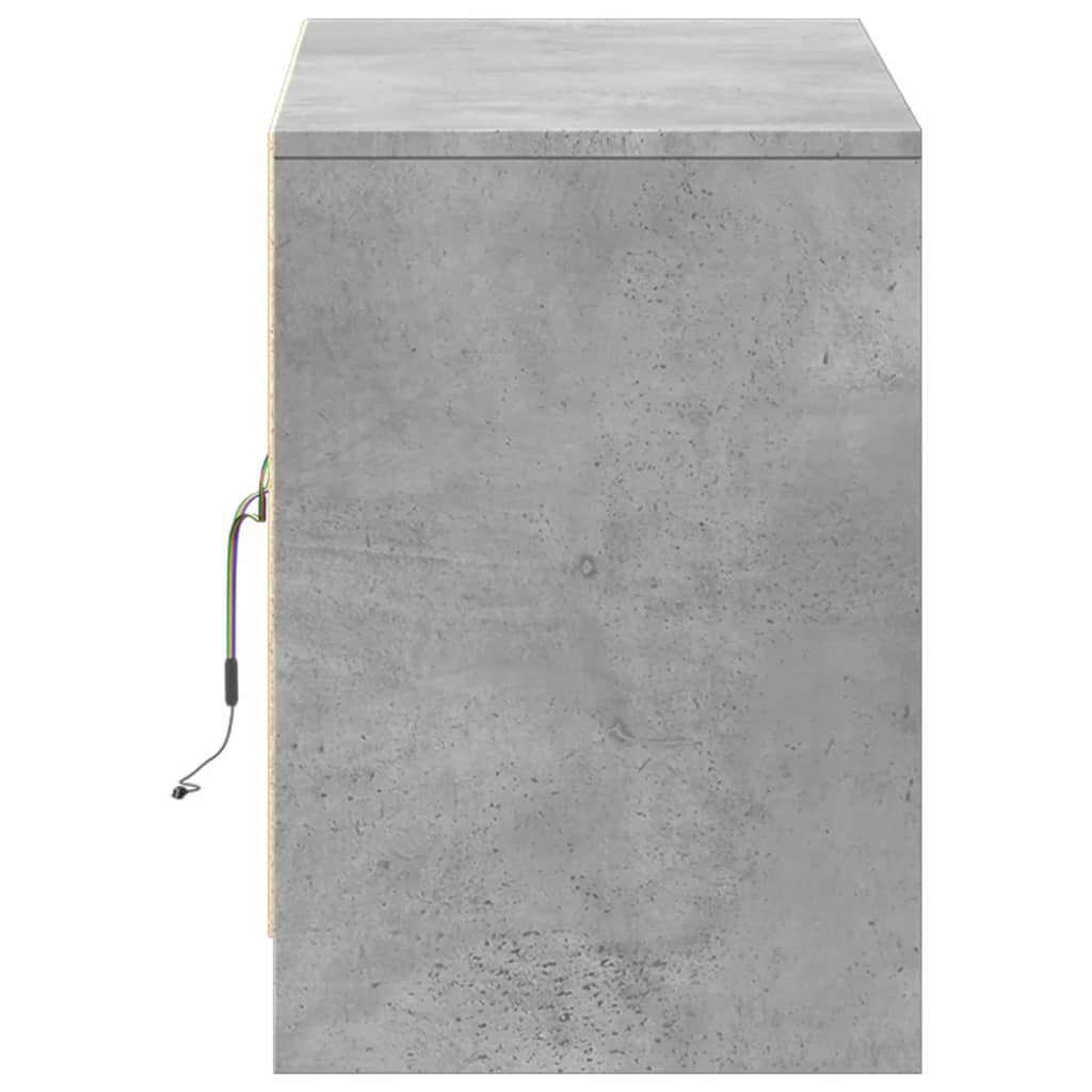 Tv Skříňka S Led Betonově Šedá 100X34X50 Cm Kompozitní Dřevo