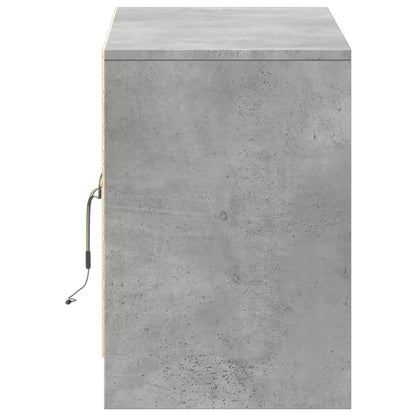 Tv Skříňka S Led Betonově Šedá 100X34X50 Cm Kompozitní Dřevo